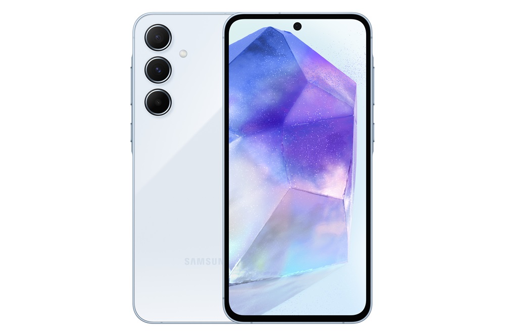 Unit Samsung Galaxy A55 di etalase toko